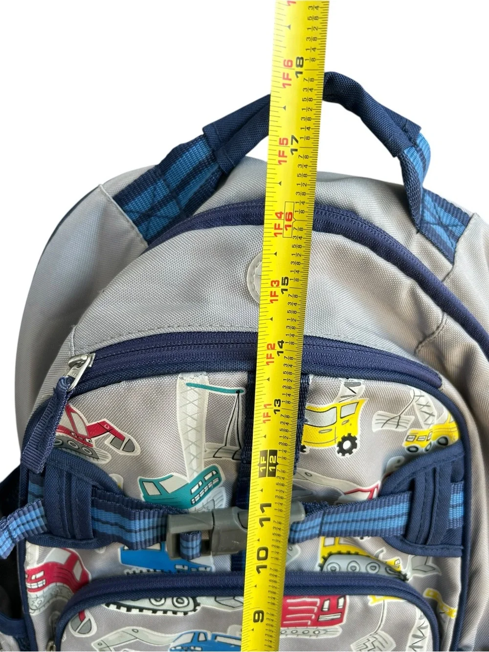 Pottery Barn Kids Construction Backpack - Blue, Yellow, Red Mackenzie Gray